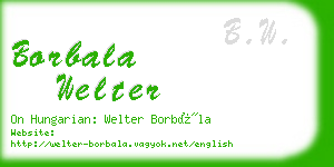 borbala welter business card